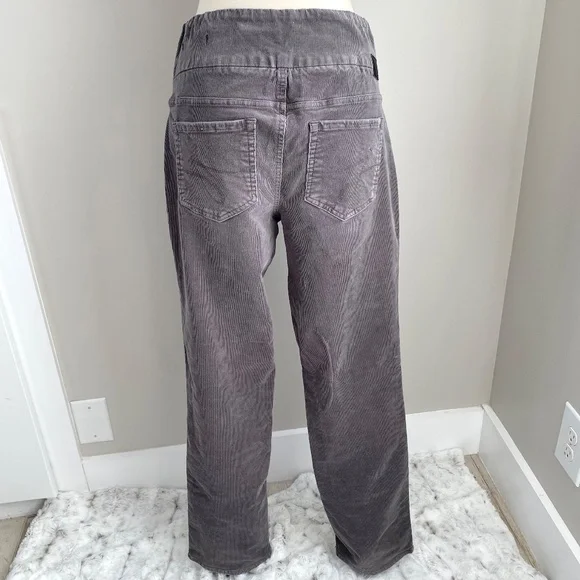 JAG High-Rise Straight Leg Pull-On Stretch Corduroy Pant in Gray - Size 8 - Picture 2 of 16
